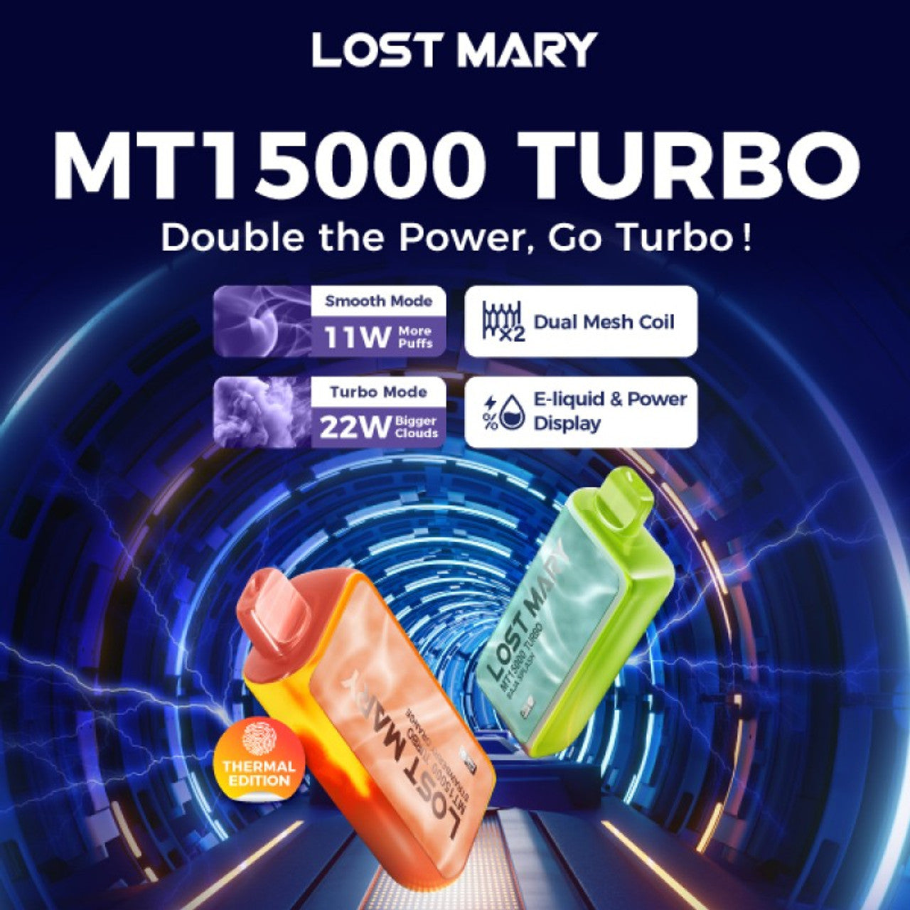 New lost Mary MT15000 turbo thermal disposables